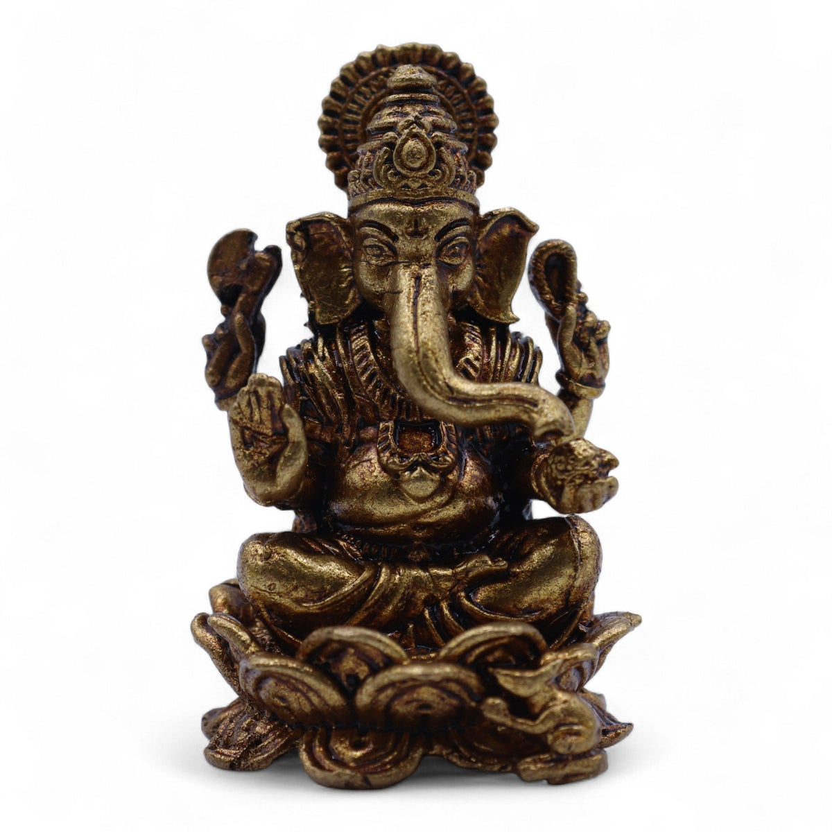 Brass Miniature Gods - Ganesha (52gms)  - 49mm