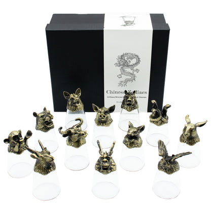 Gift Set of 12 Glasses (25ml) - Forest & Mystical Creatures