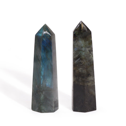 Madagascar Labradorite Obelisk Point (approx 50-65gm 100x28mm)