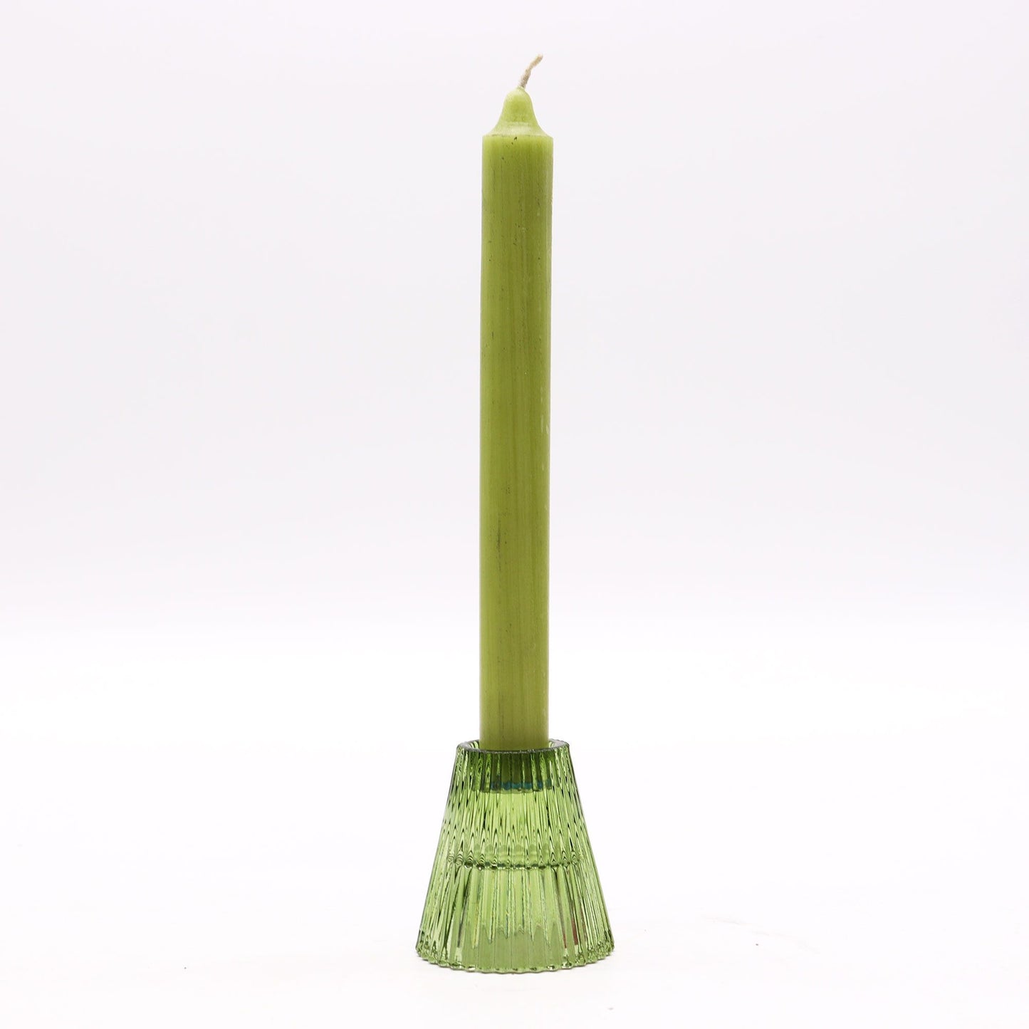 Pair of Flip Dinner Candle / Tealight Holders - Garden Jade