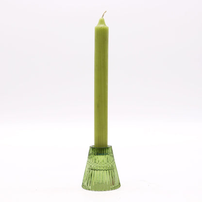 Pair of Flip Dinner Candle / Tealight Holders - Garden Jade