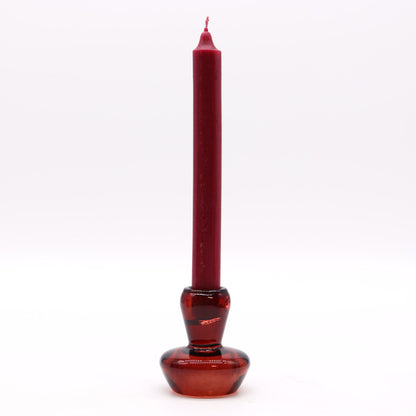 Pair of Mushroom Flip Dinner Candle / Tealight Holders - Vampire Red