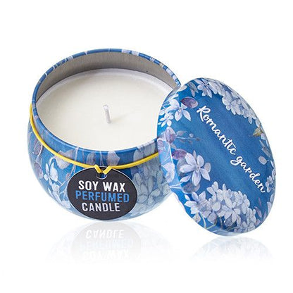 Tea & Rose Art Tin Candle - Assorted Design