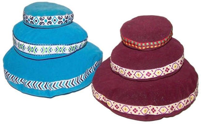Singing Bowl Velvet Cushion - 7cm - Assorted Colours