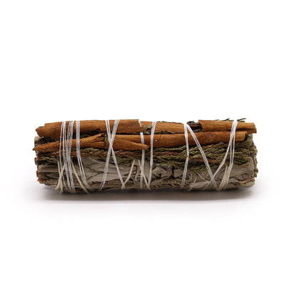White Sage, Cedar & Cinnamon Smudge Stick 10cm