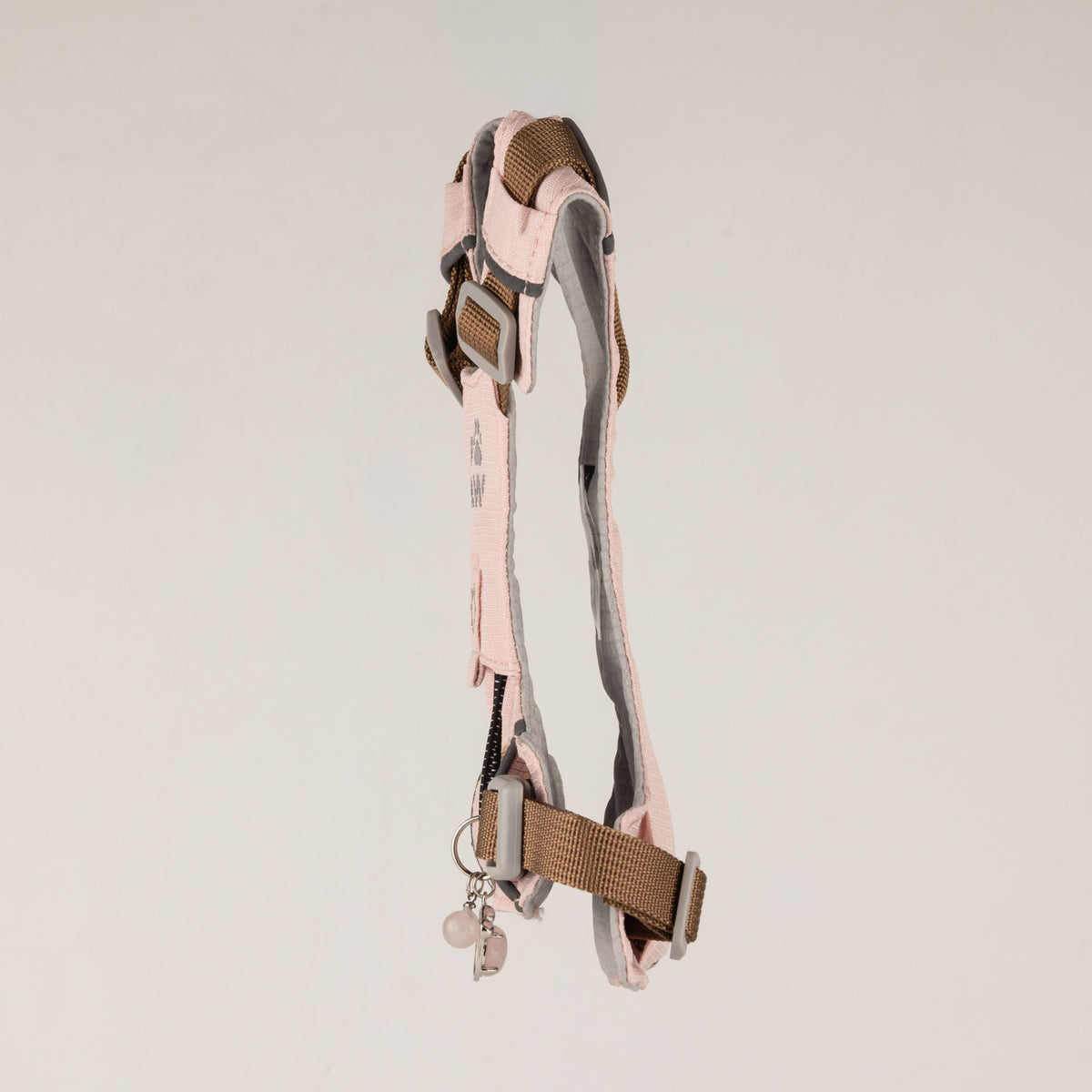 PAW - S (4-8Kg) Dog Step-in Guardian Harness with Reflective Mesh - Soft Pink - Rose Quartz Charm