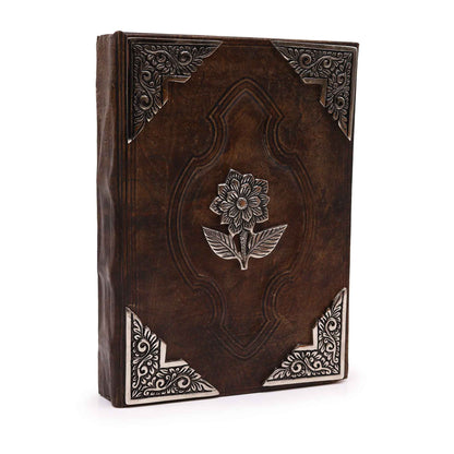 Hefty Red Tan Book - Zinc Rose Decor - 200 Deckle Edges Pages - 26x18cm