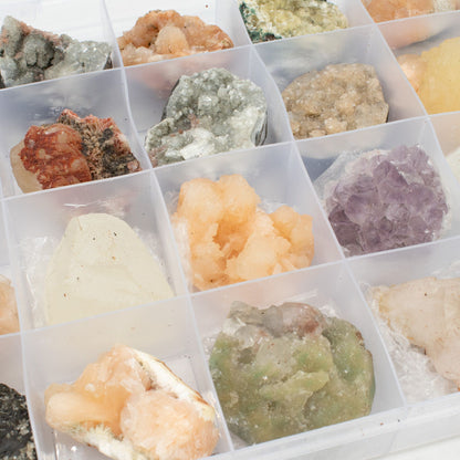 Mineral Specimens - Mixed Indian Zeolites in Display Box