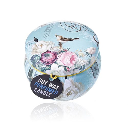 Peonies Art Tin Candle - Assorted Design