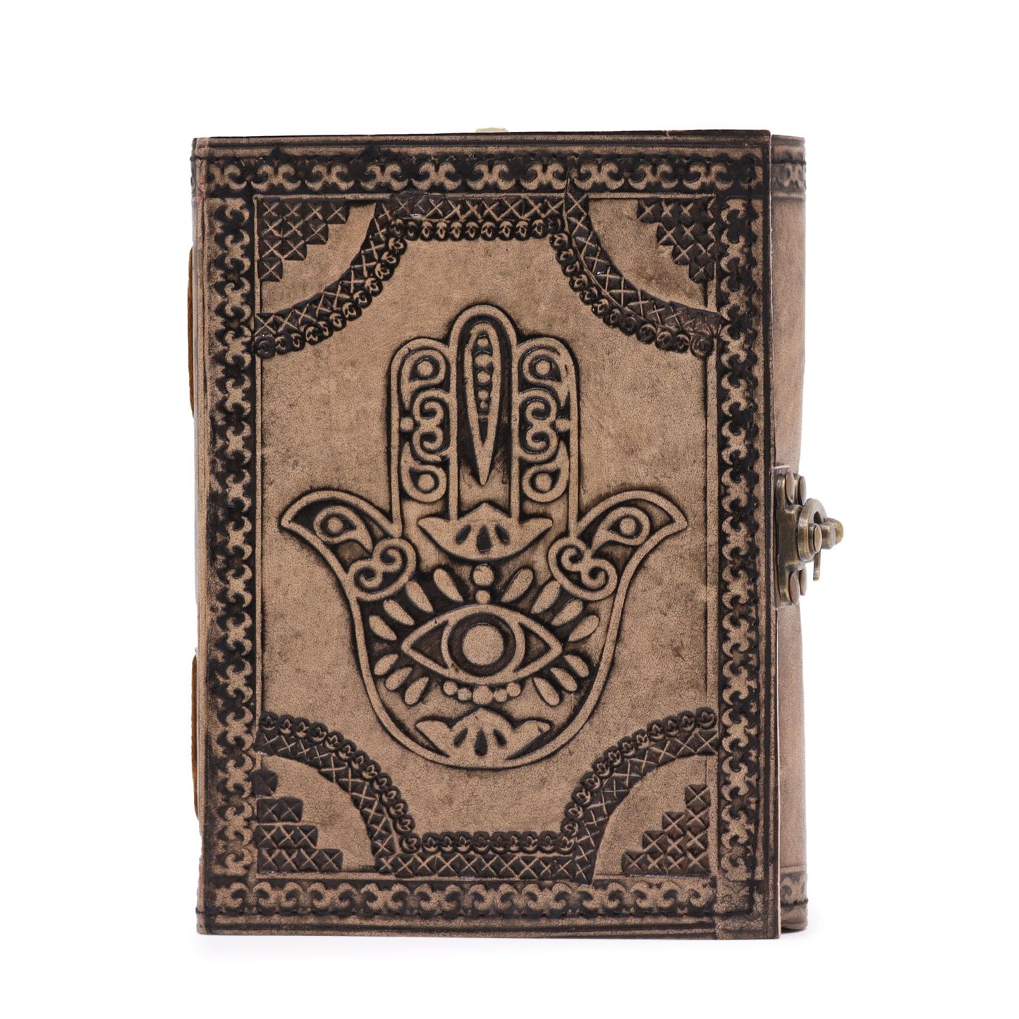 Hamsa - Esoteric Notebook - Antique Grey - 200 pages Stich Edge- 17.5x12.5cm