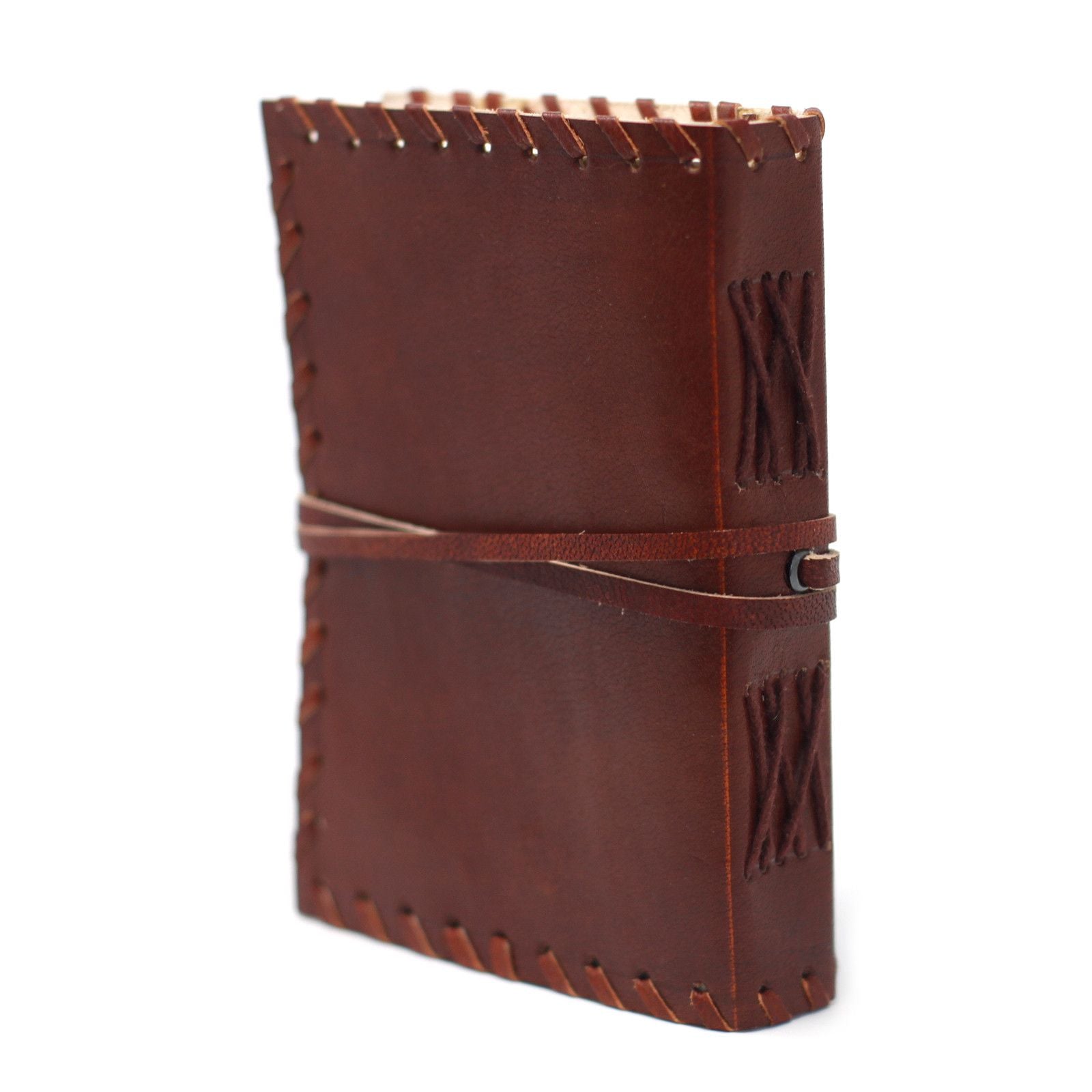 Leather Book of Thoughts with Wrap Notebook - 15.5x12cm