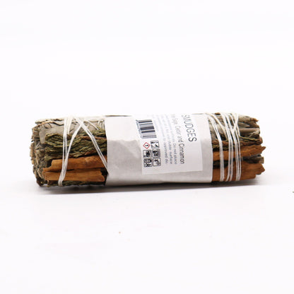 White Sage, Cedar & Cinnamon Smudge Stick 10cm