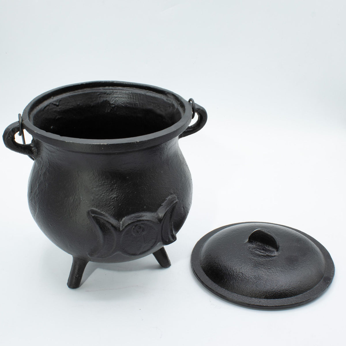Extra Huge Cast Iron Cauldron with Triple Moon 23x18cm
