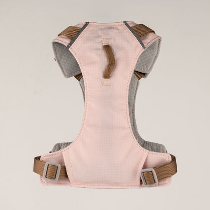 PAW - S (4-8Kg) Dog Step-in Guardian Harness with Reflective Mesh - Soft Pink - Rose Quartz Charm