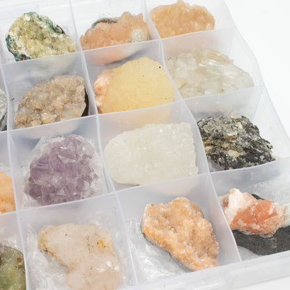 Mineral Specimens - Mixed Indian Zeolites in Display Box