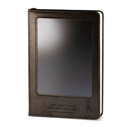 A5 Intention Note Book - LCD Wipe Screen - Black Leather Effect - 80 Leafs
