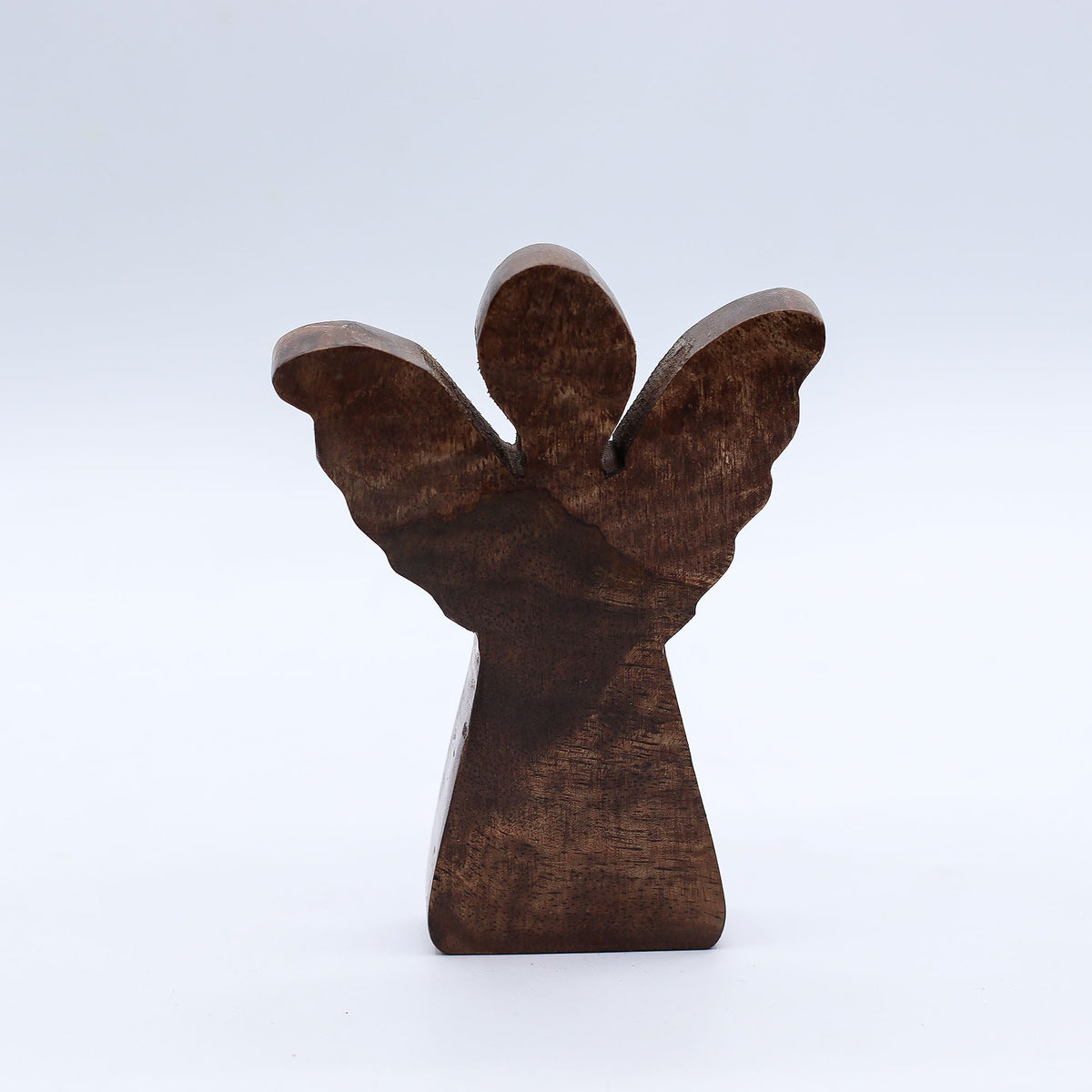 Small Mango Wood Angel - Gold Decor (12cm)