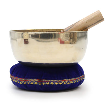 Singing Bowl Velvet Cushion - 16cm - Assorted Colours