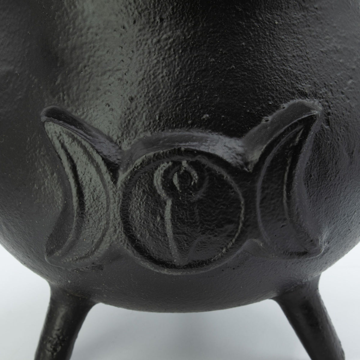 Extra Huge Cast Iron Cauldron with Triple Moon 23x18cm