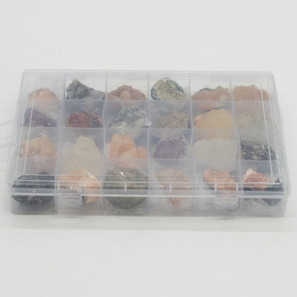 Mineral Specimens - Mixed Indian Zeolites in Display Box
