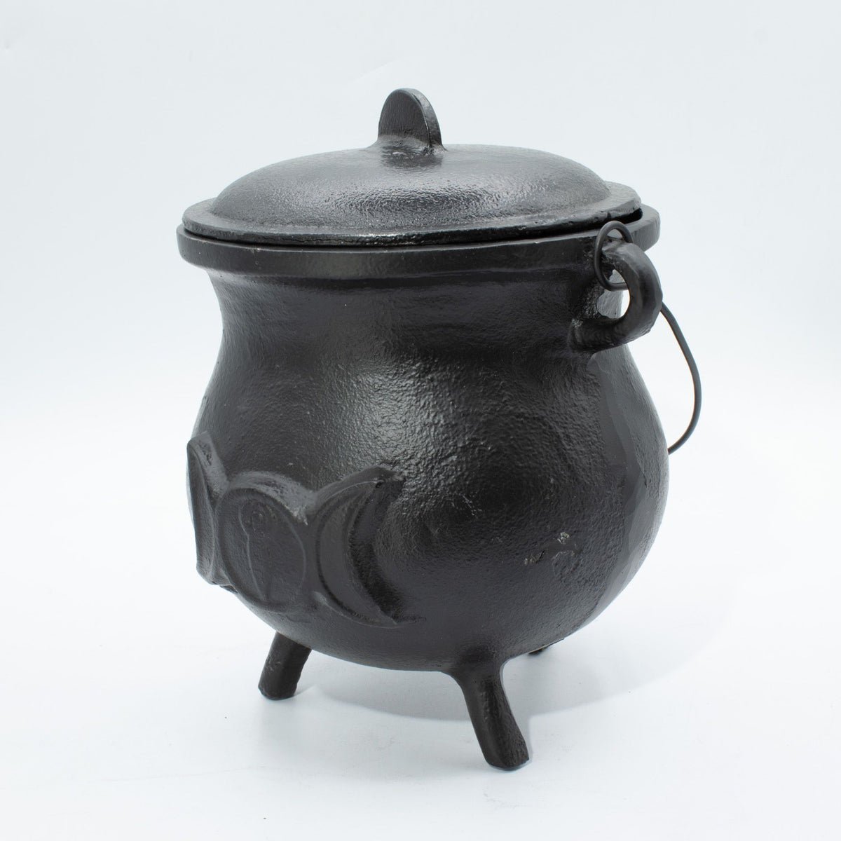 Extra Huge Cast Iron Cauldron with Triple Moon 23x18cm