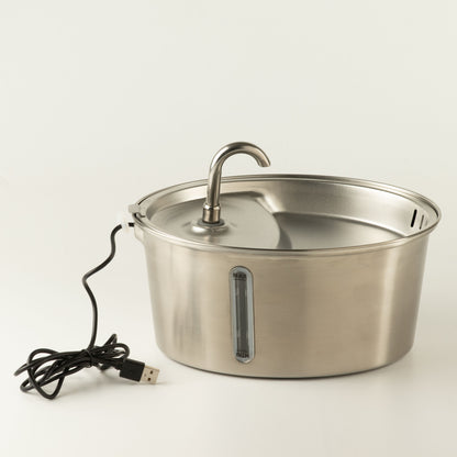 PAW Food Bowls - Electric Water Fountain 2.5 Liter - USB - Stainless Steal (304)