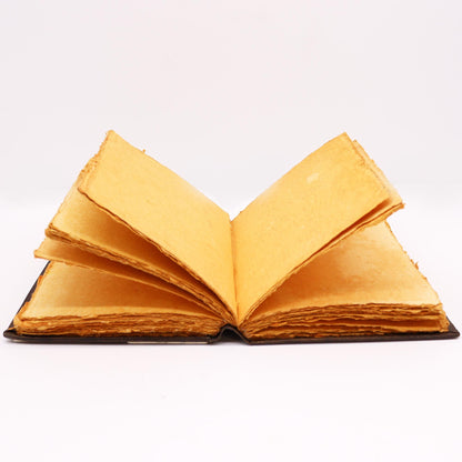 Hefty Red Tan Book - Zinc Rose Decor - 200 Deckle Edges Pages - 26x18cm