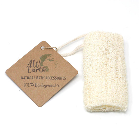 Natural Loofah Scrub on Rope - 5"