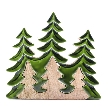 Lost in the Forrest - Three Trees 3D Wooden Decoration - 20x23cm