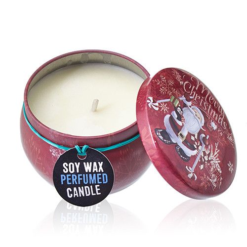 Spiced Orange Art Tin Candle - Assorted Vintage Christmas Designs