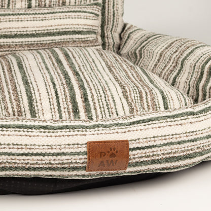 PAW Bed – Small Sofa – Brown Stripes – 50 × 50 × 26cm