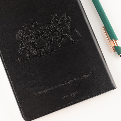 A5 Intention Note Book - LCD Wipe Screen - Black Leather Effect - 80 Leafs