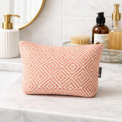 Coral Maze Indian Jacquard Toiletry Bag