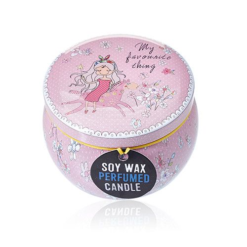 Parma Violet Art Tin Candle - Assorted Design