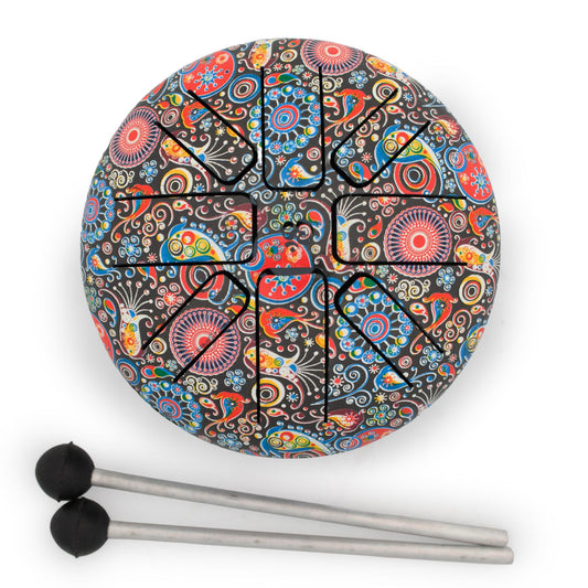 Small HAPI Drum Multi Coloured - 13x9cm