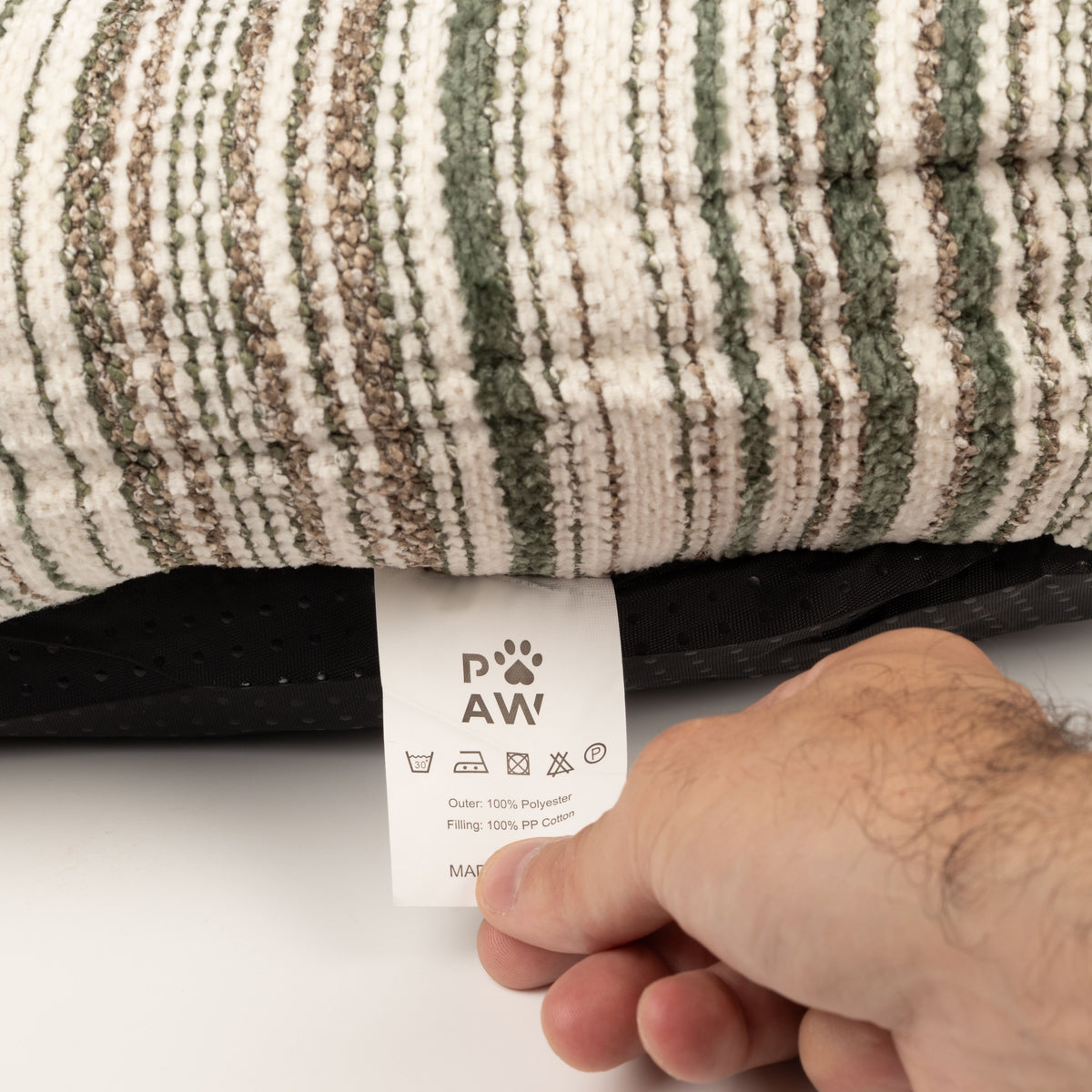 PAW Bed – Small Sofa – Brown Stripes – 50 × 50 × 26cm