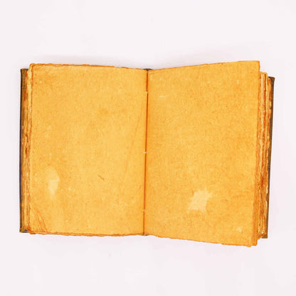Hefty Coffee Tan Book - Zinc Owl Decor - 200 Deckle Edges Pages - 26x18cm
