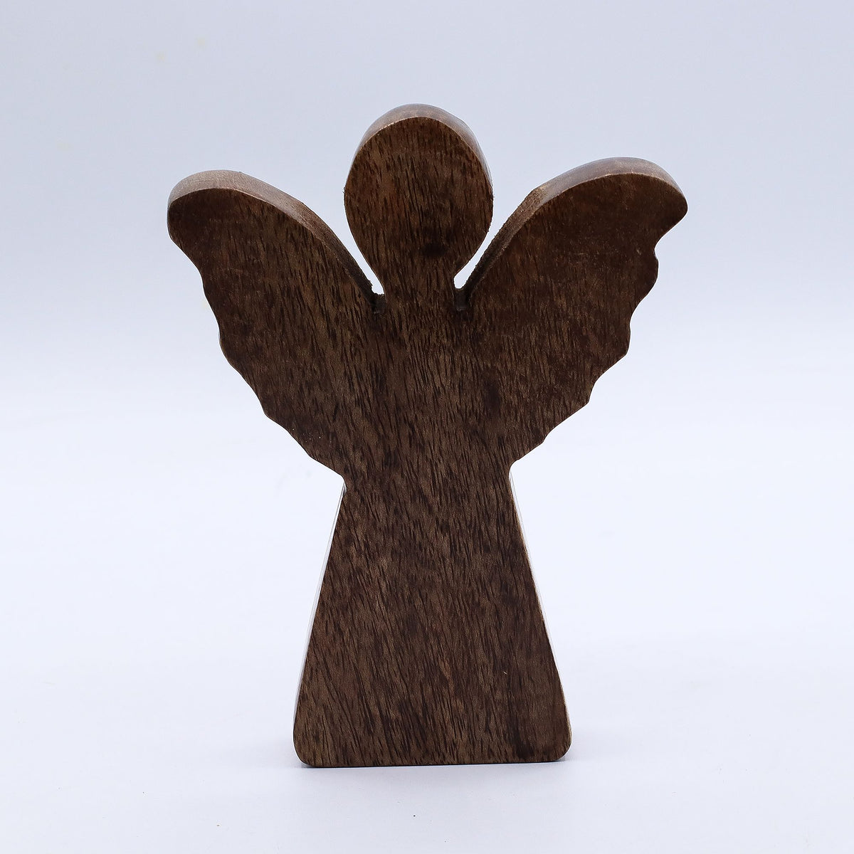 Medium Mango Wood Angel - Gold Decor (16cm)