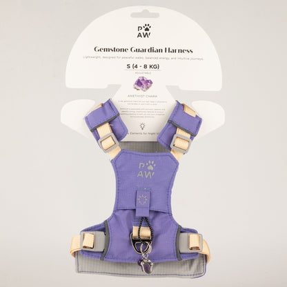 PAW - S (4-8Kg) Dog Step-in Guardian Harness with Reflective Mesh - Lavender - Amethyst Charm