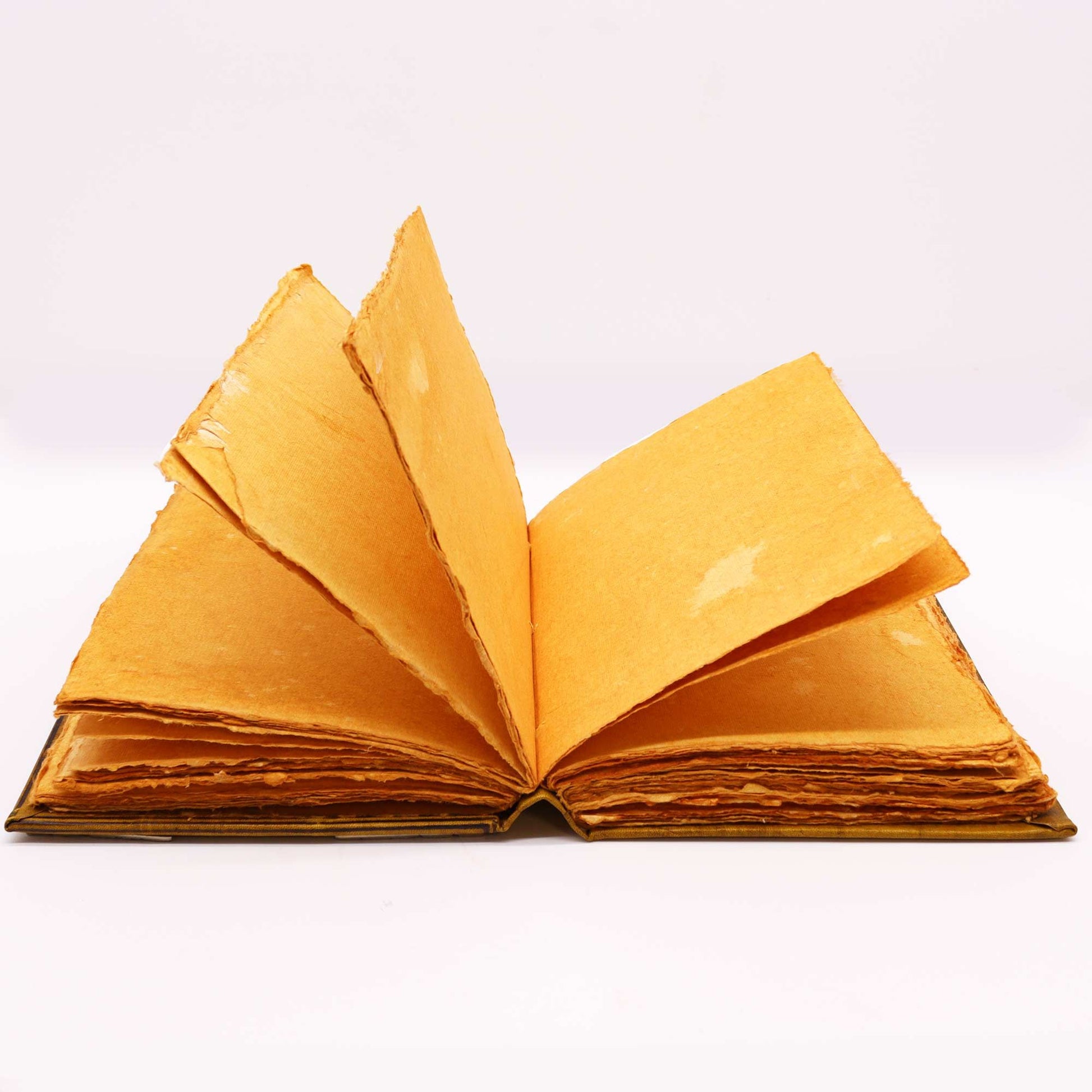 Hefty Coffee Tan Book - Zinc Owl Decor - 200 Deckle Edges Pages - 26x18cm