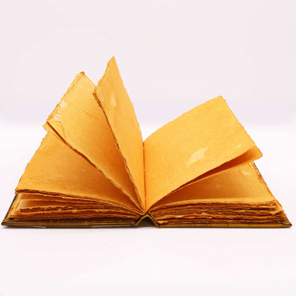 Hefty Coffee Tan Book - Zinc Owl Decor - 200 Deckle Edges Pages - 26x18cm