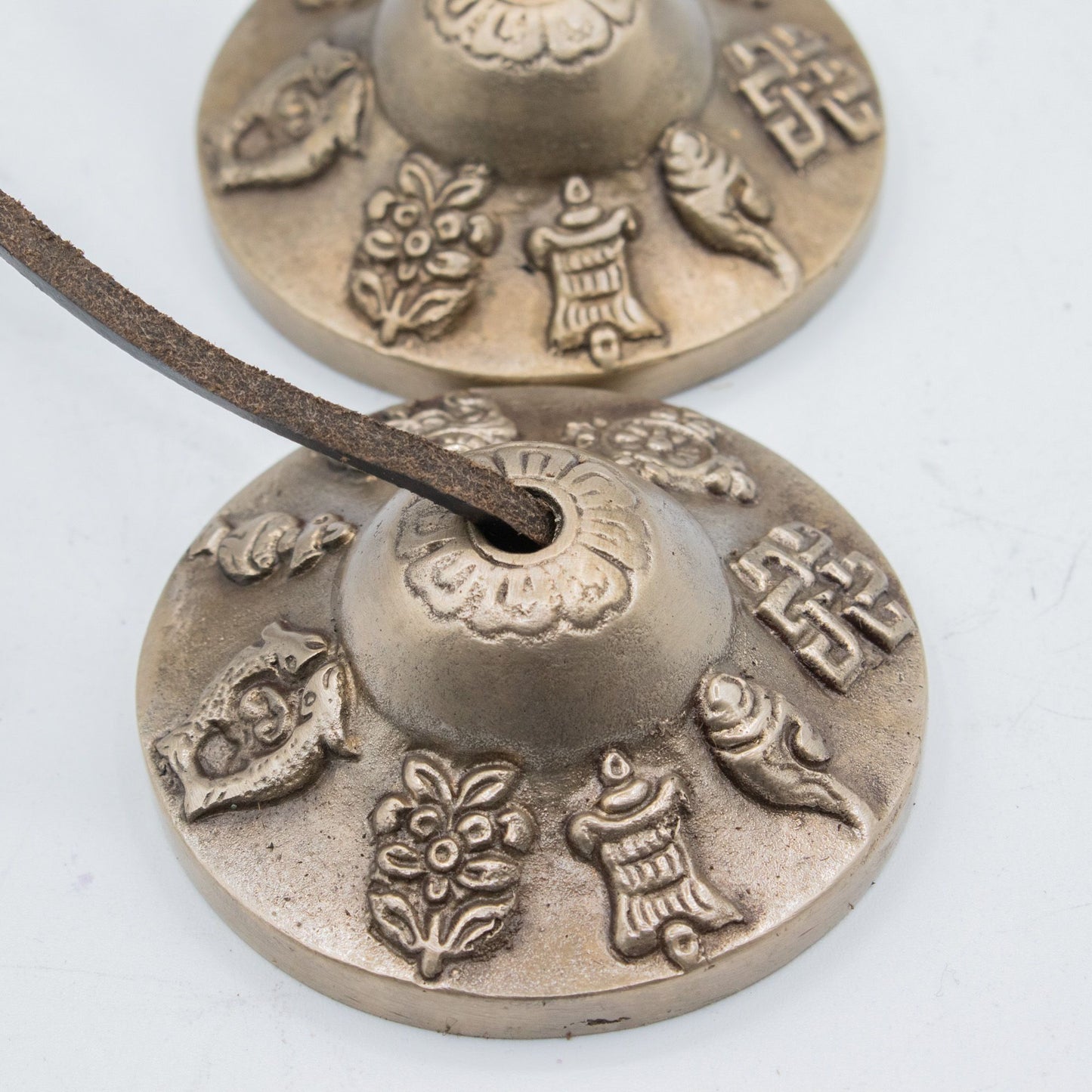 Premium Brass Tibetan Tingsha - Lucky Symbols - approx 6cm (155gm)