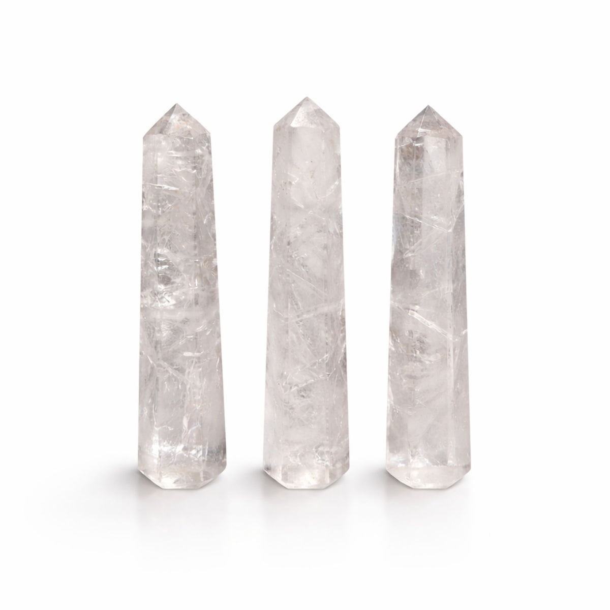 Gemstone Six Face Obelisk Point approx 11cm  - Clear Quartz