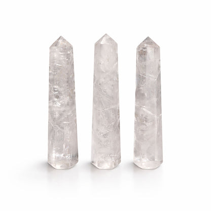 Gemstone Six Face Obelisk Point approx 11cm  - Clear Quartz