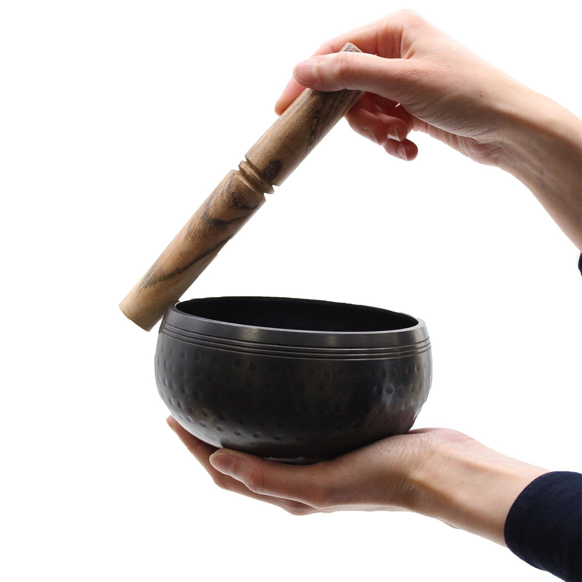 Medium Black Beaten Bowl - 15cm