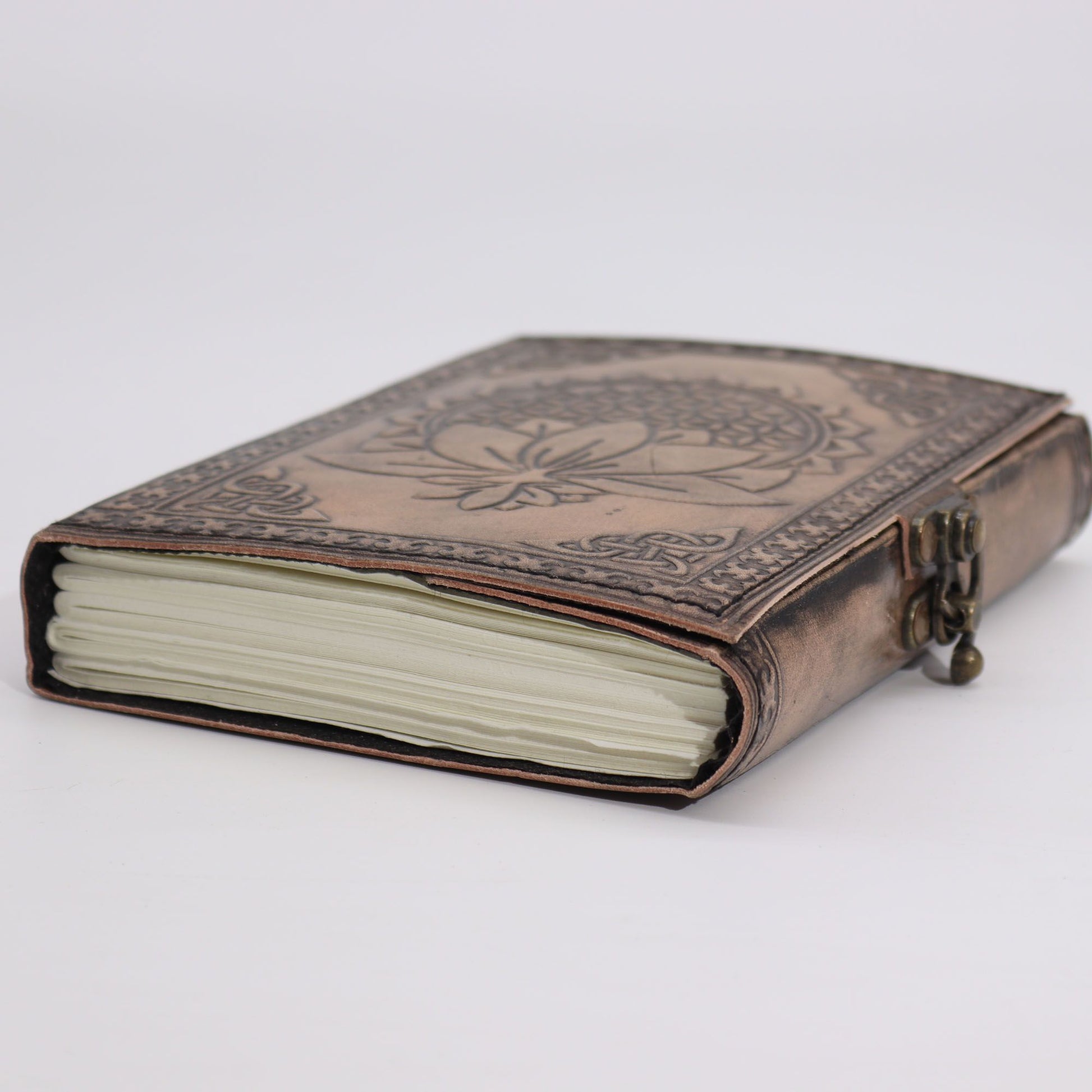 Lotus Mandala - Esoteric Notebook - Antique Grey - 200 pages Stich Edge- 17.5x12.5cm