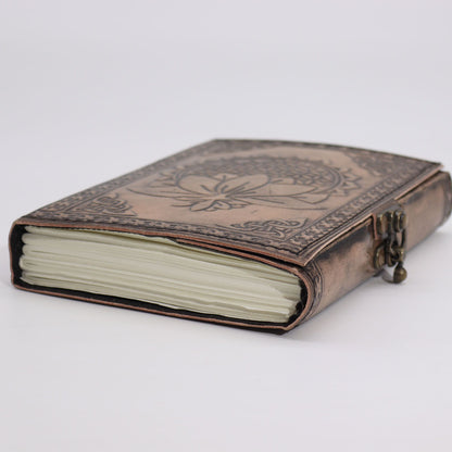 Lotus Mandala - Esoteric Notebook - Antique Grey - 200 pages Stich Edge- 17.5x12.5cm