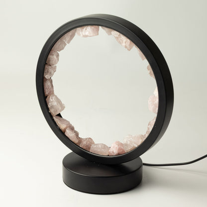Gemstone Halo Lamp - Zen Body - Rose Quartz