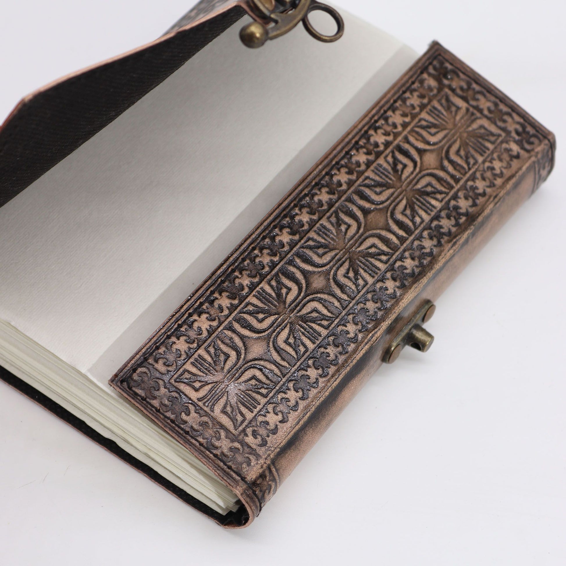 Lotus Mandala - Esoteric Notebook - Antique Grey - 200 pages Stich Edge- 17.5x12.5cm
