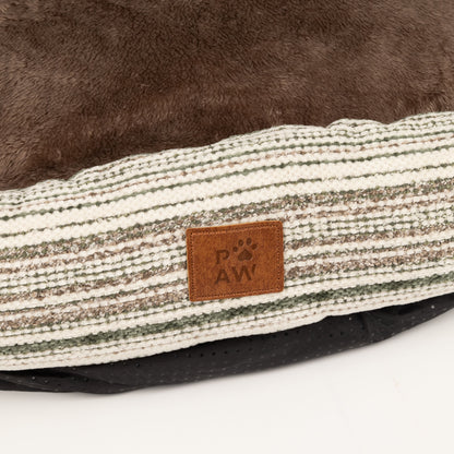 PAW Bed – Medium Sofa – Brown Stripes – 60 × 60 × 28cm